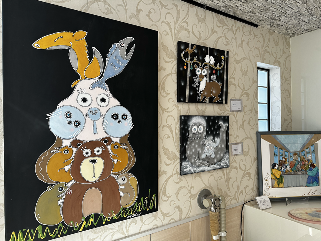 山口徳子さん絵画個展_1階